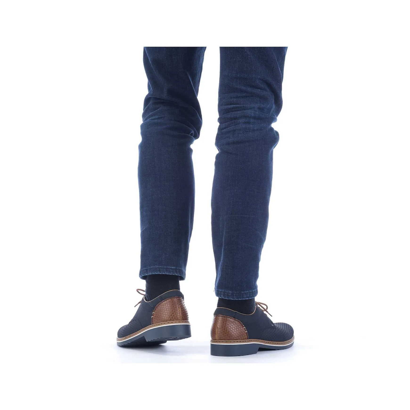 Rieker Men'S Lace-Up Shoes Navy Blue