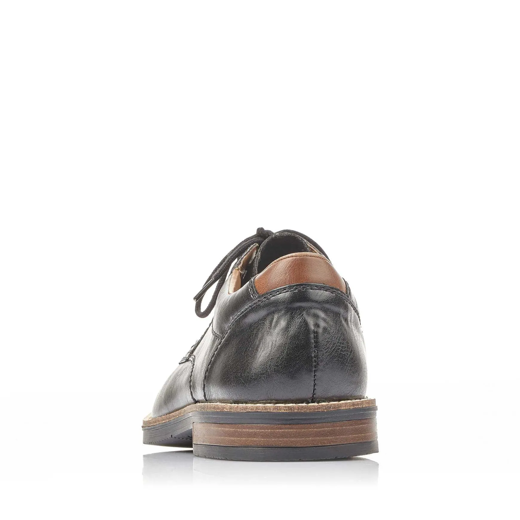 Rieker Men'S Lace-Up Shoes Glossy Black