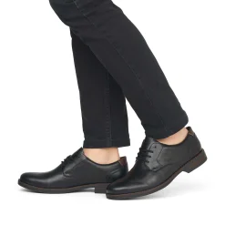 Rieker Men'S Lace-Up Shoes Midnight Black