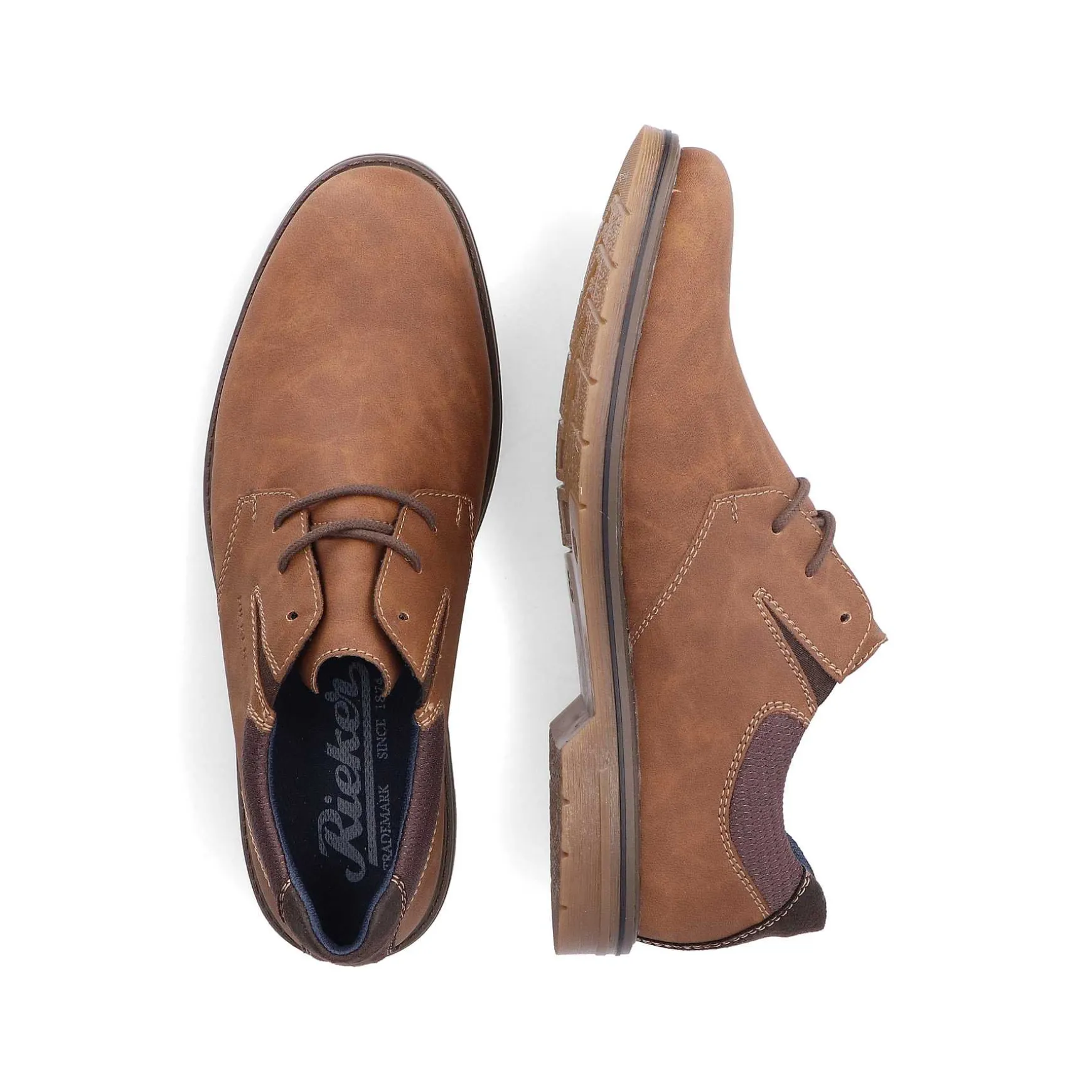 Rieker Men'S Lace-Up Shoes Clay Brown