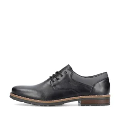 Rieker Men'S Lace-Up Shoes Glossy Black