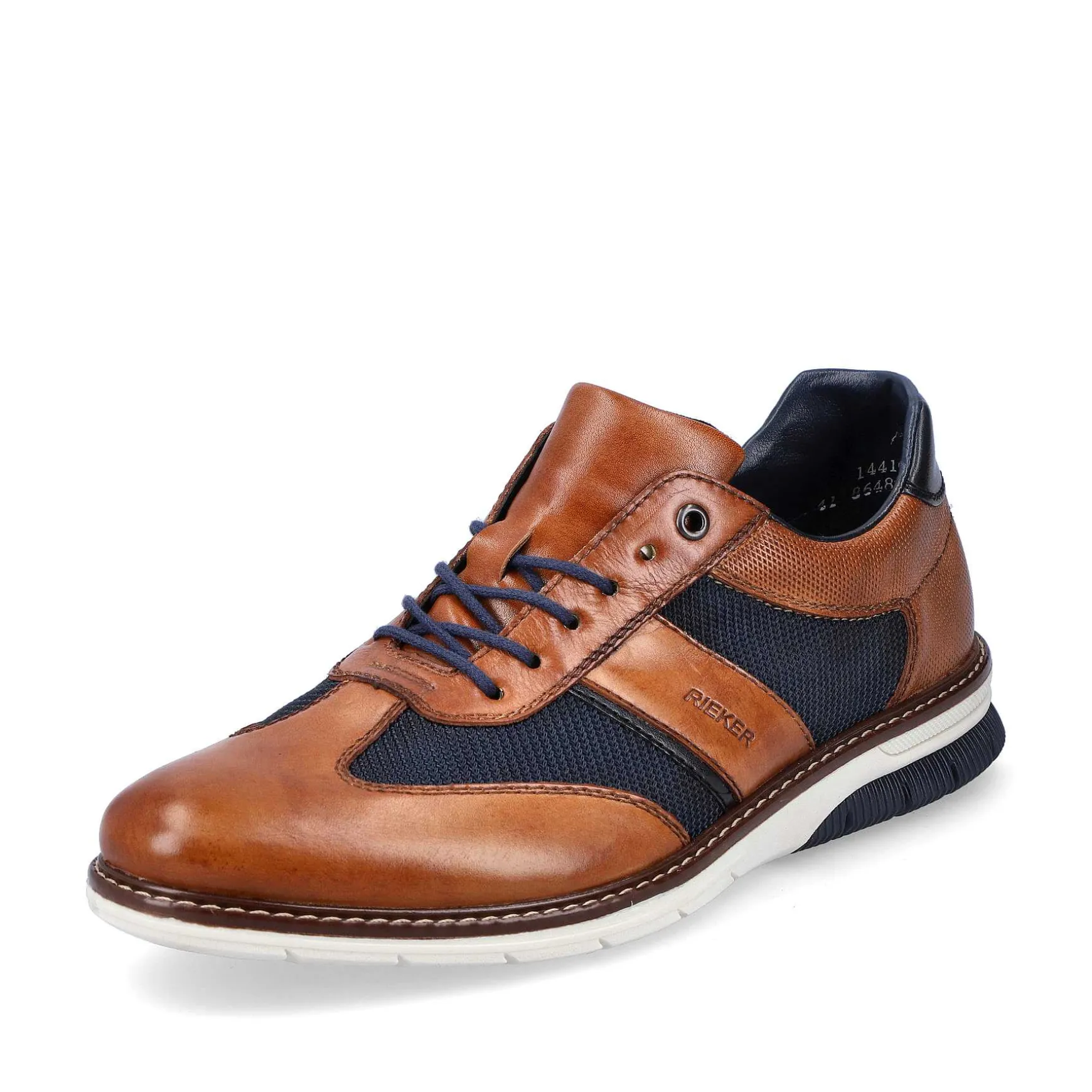 Rieker Men'S Lace-Up Shoes Cinnamon Brown-Ocean Blue