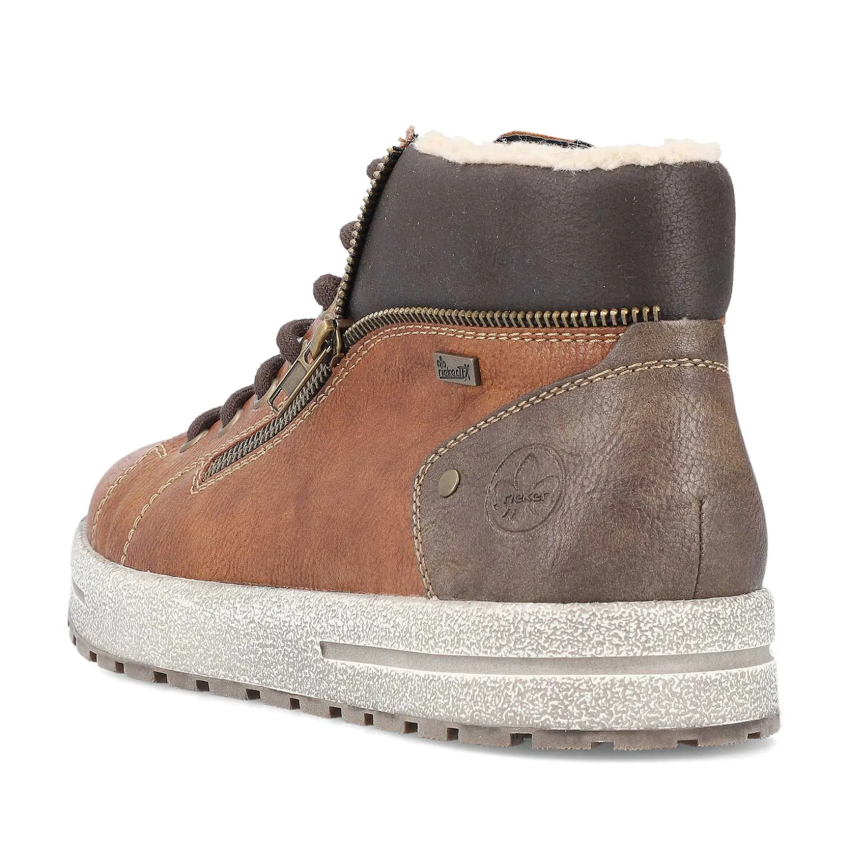 Rieker Men'S Lace-Up Shoes Caramel Brown