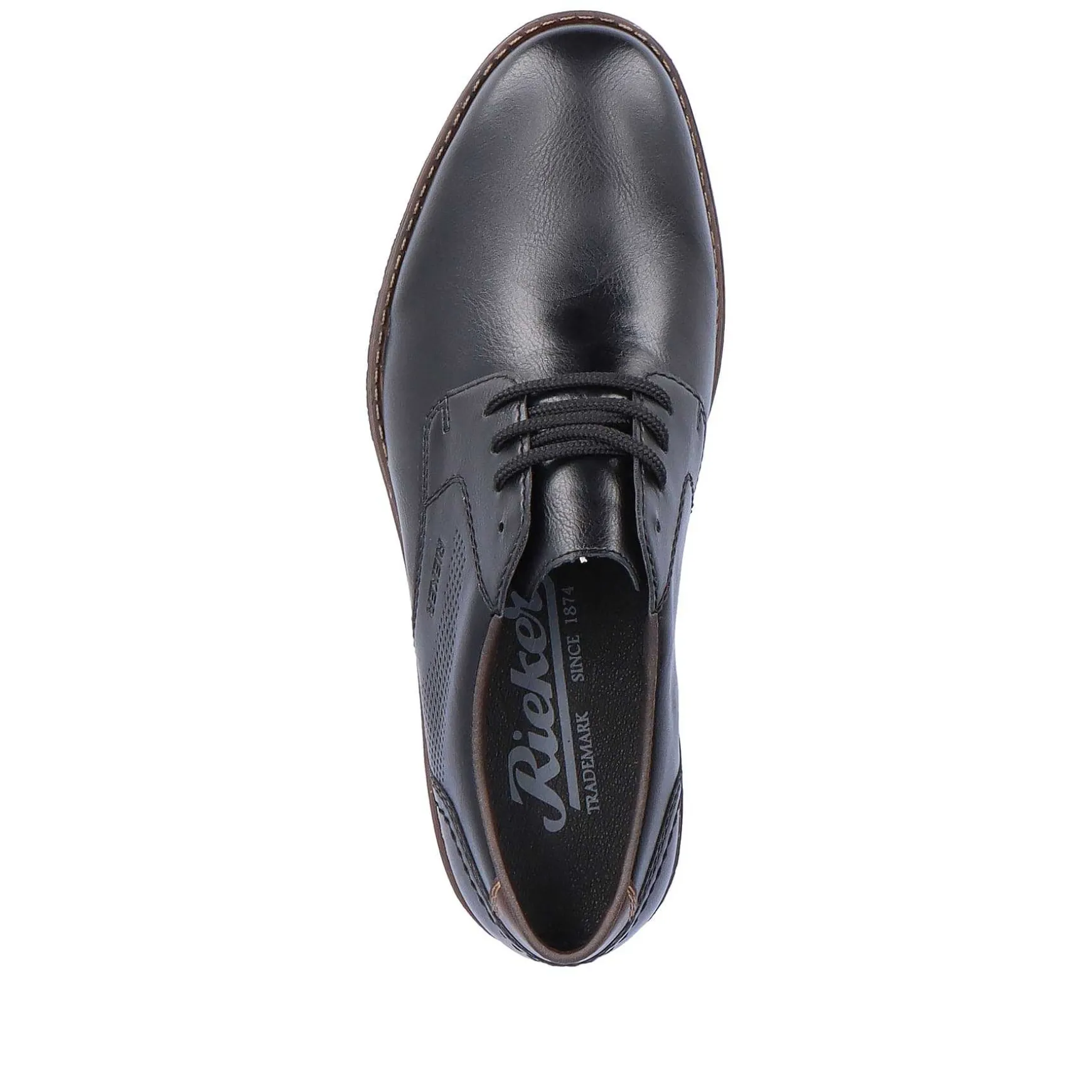 Rieker Men'S Lace-Up Shoes Midnight Black