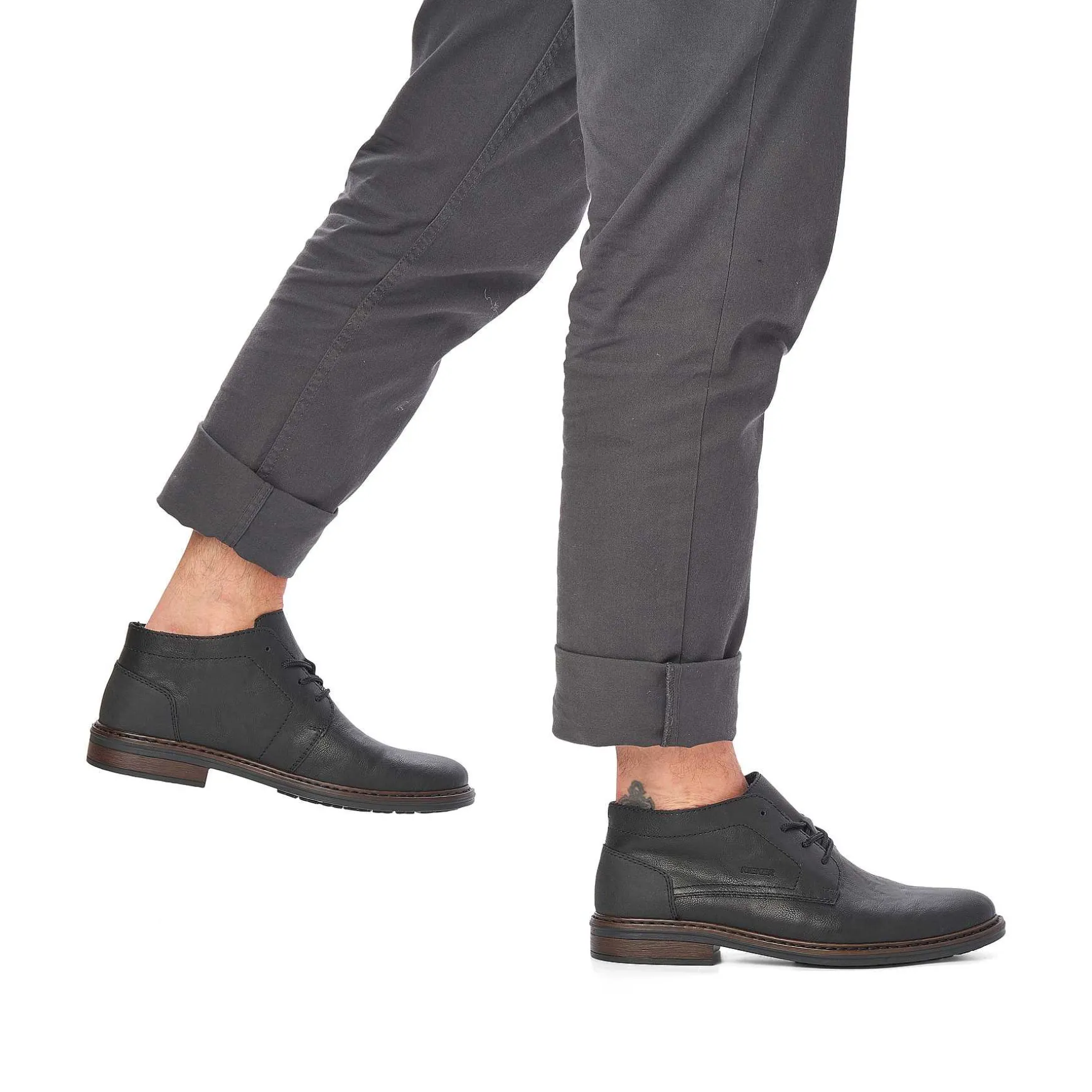 Rieker Men'S Lace-Up Shoes Jet Black