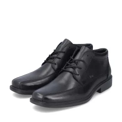 Rieker Men'S Lace-Up Shoes Glossy Black