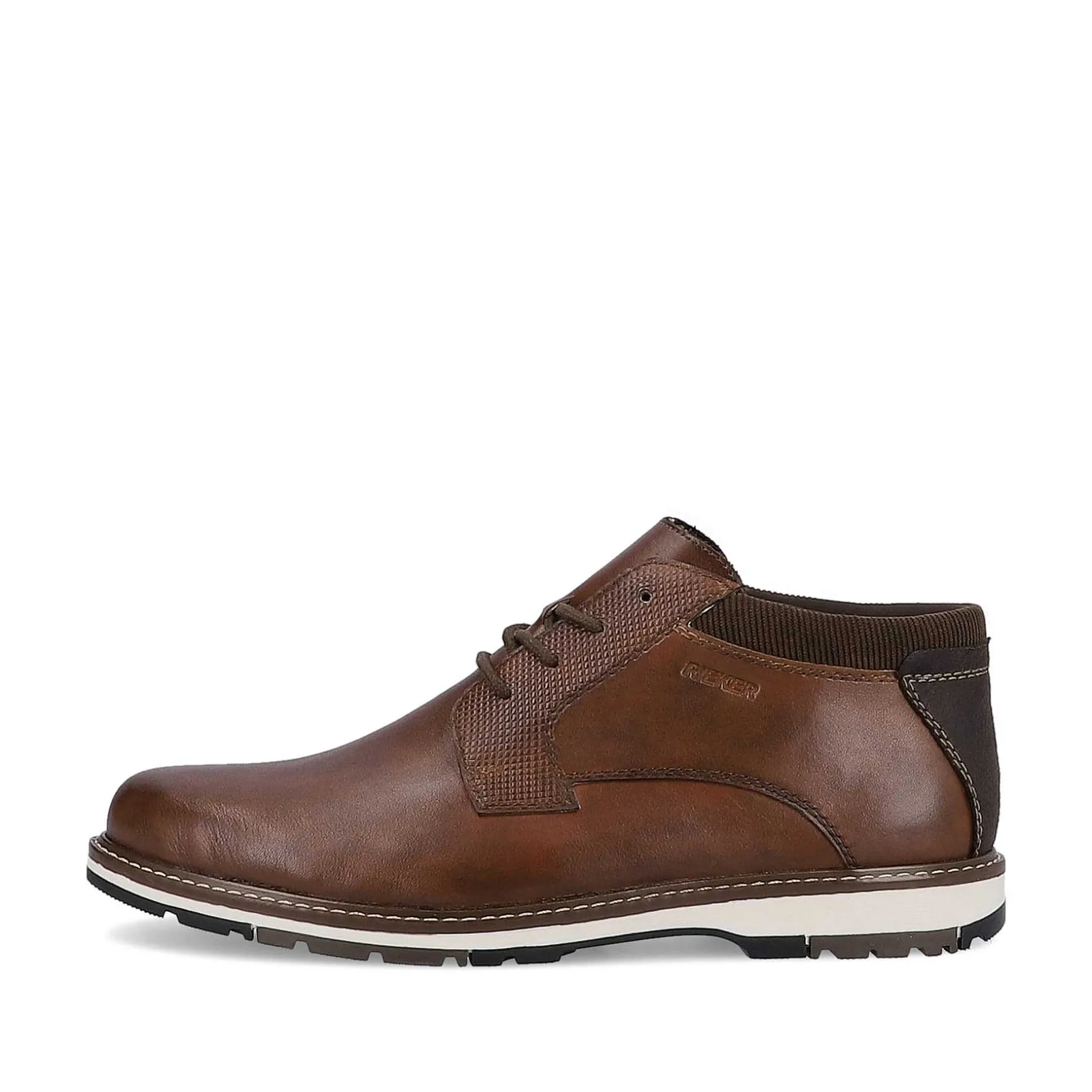 Rieker Men'S Lace-Up Shoes Wood Brown