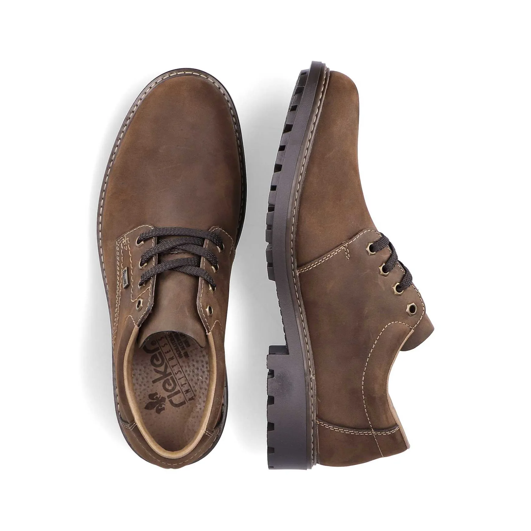 Rieker Men'S Lace-Up Shoes Coffee Brown
