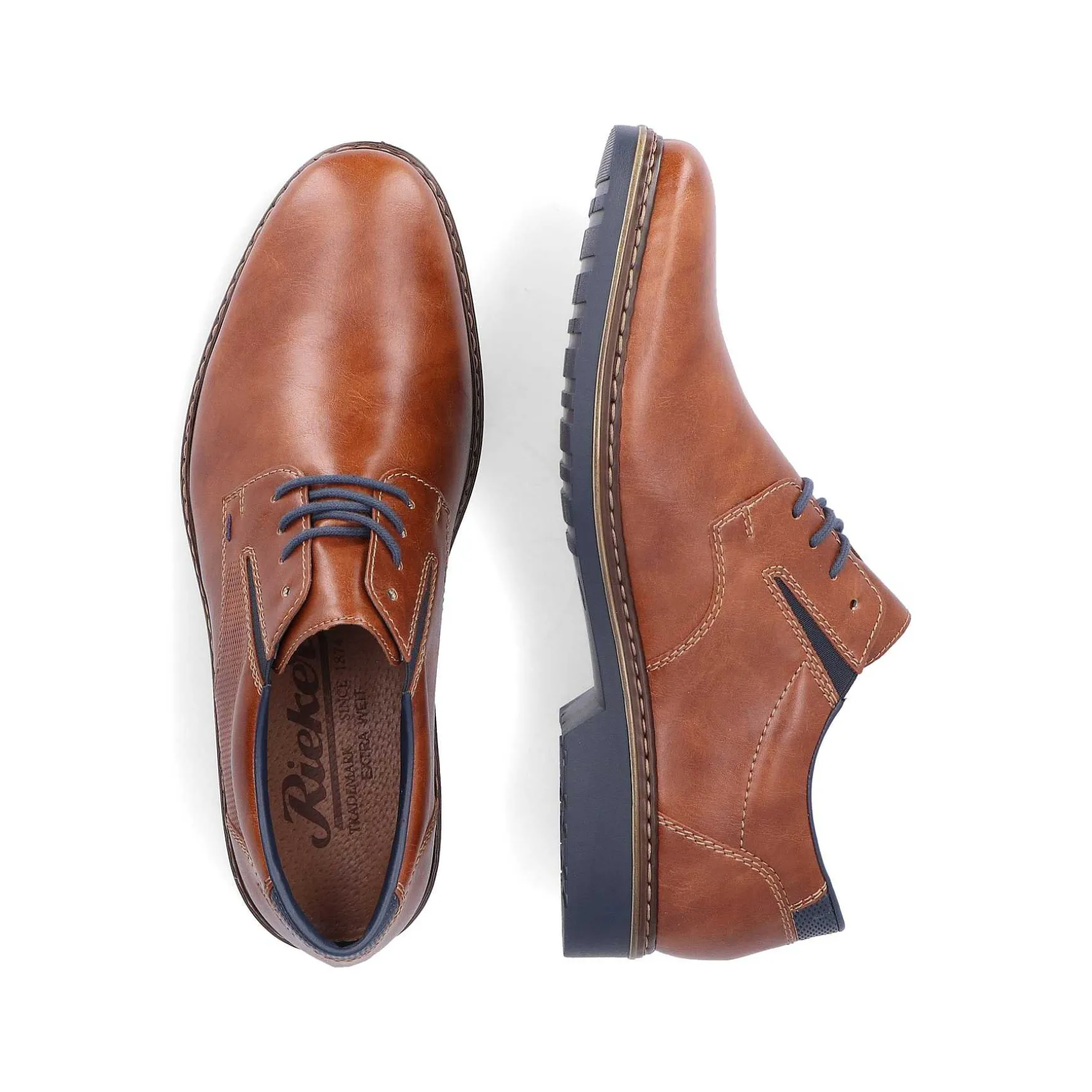 Rieker Men'S Lace-Up Shoes Copper