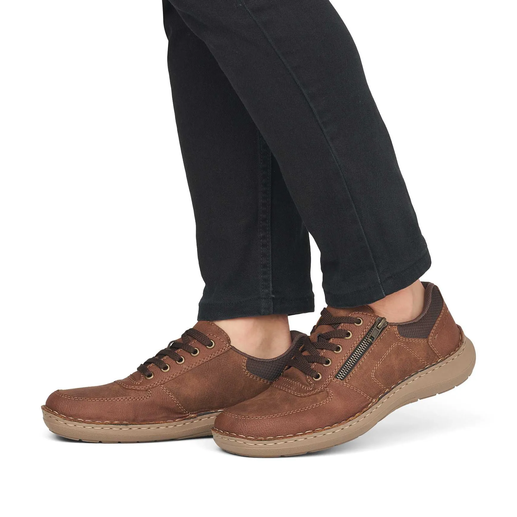 Rieker Men'S Lace-Up Shoes Coffee Brown