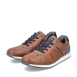 Rieker Men'S Lace-Up Shoes Chestnut Brown