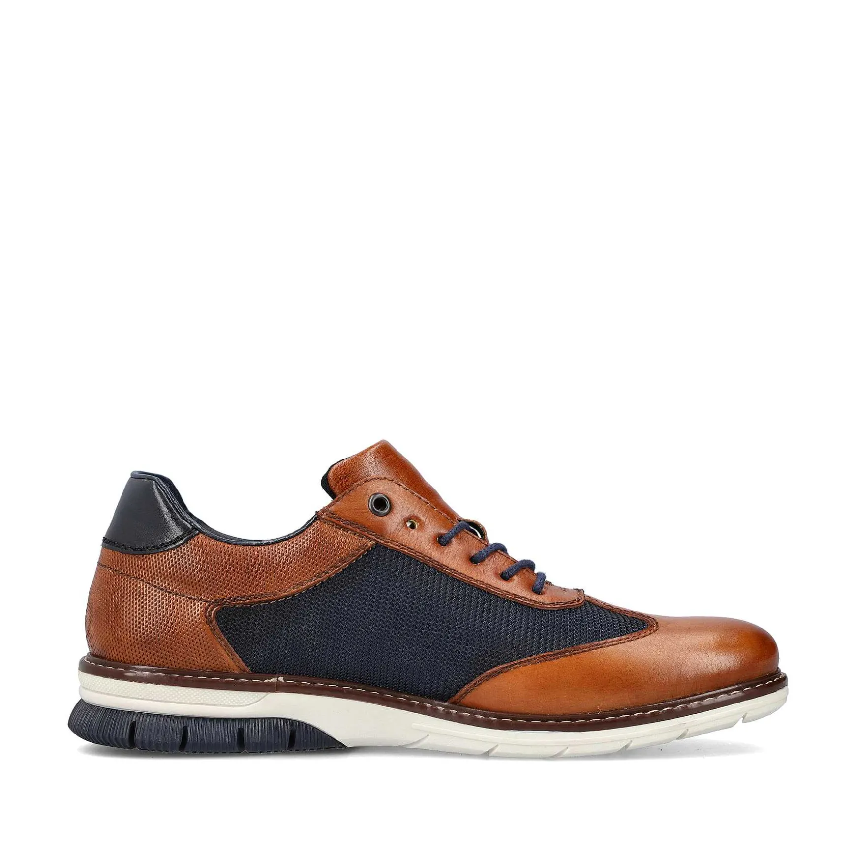 Rieker Men'S Lace-Up Shoes Cinnamon Brown-Ocean Blue