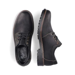 Rieker Men'S Lace-Up Shoes Jet Black