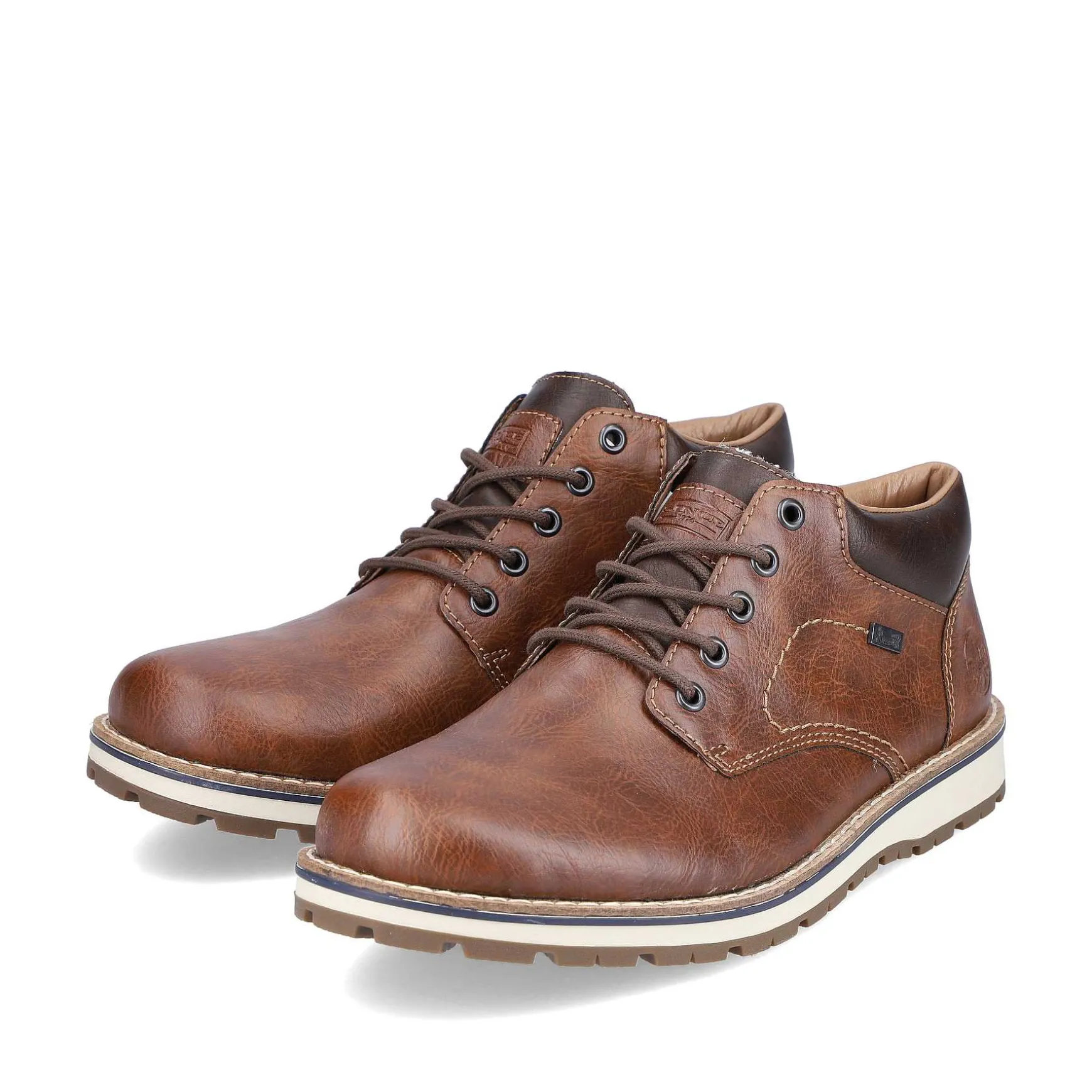 Rieker Men'S Lace-Up Shoes Caramel Brown
