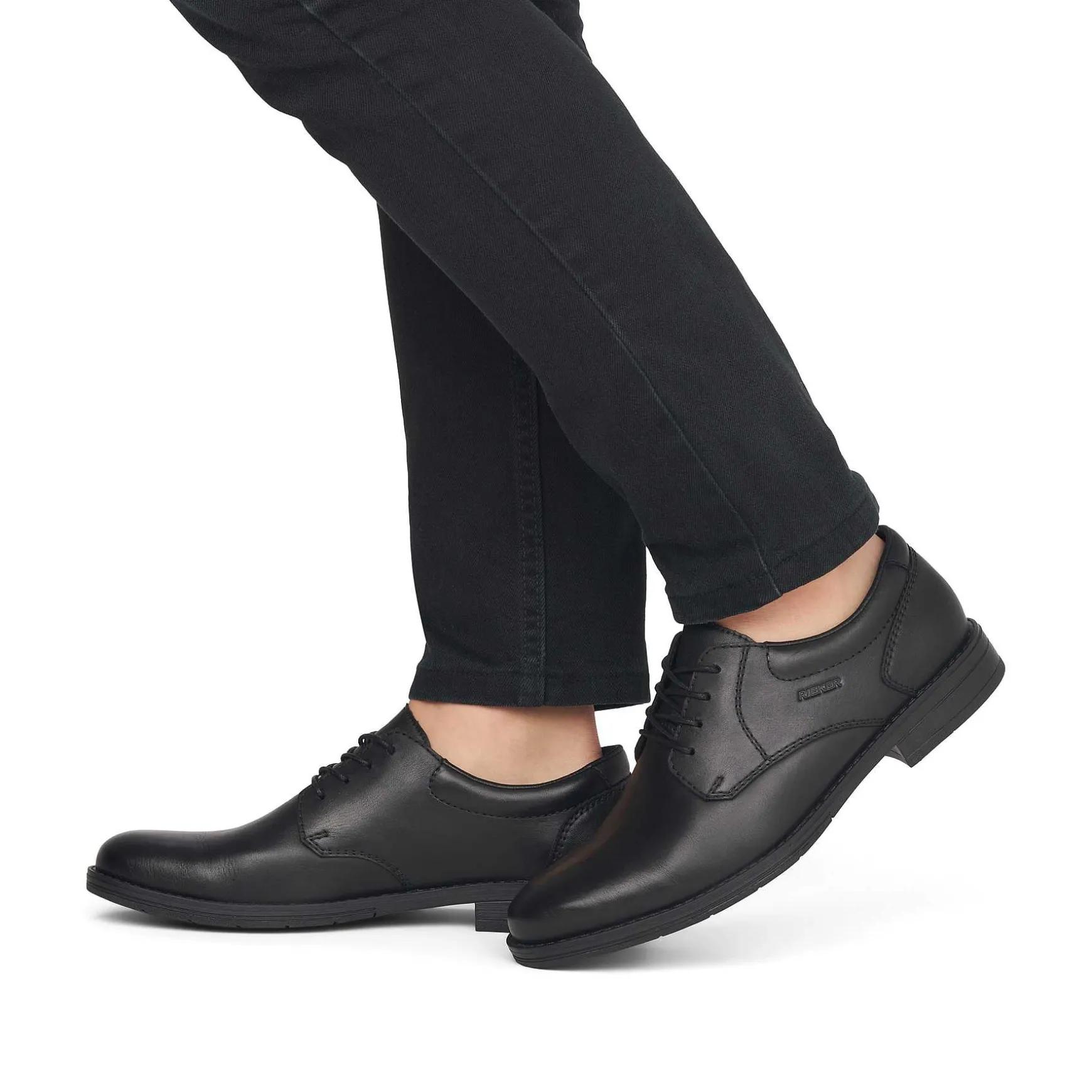 Rieker Men'S Lace-Up Shoes Midnight Black