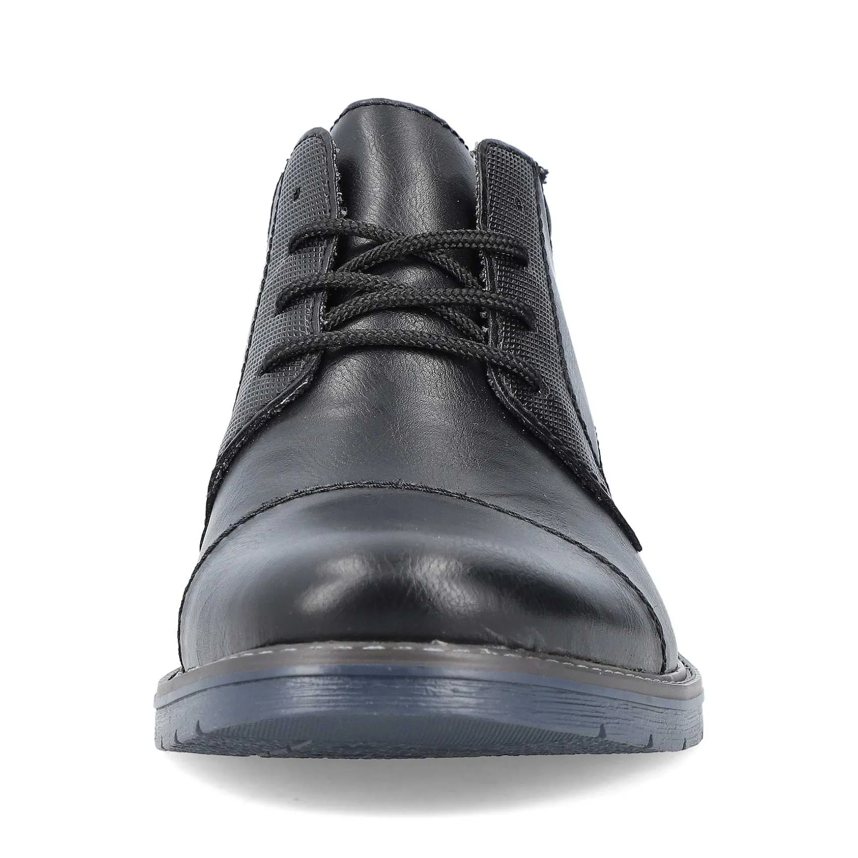 Rieker Men'S Lace-Up Shoes Glossy Black