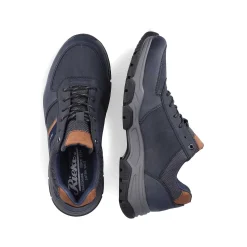 Rieker Men'S Lace-Up Shoes Blue-Brown