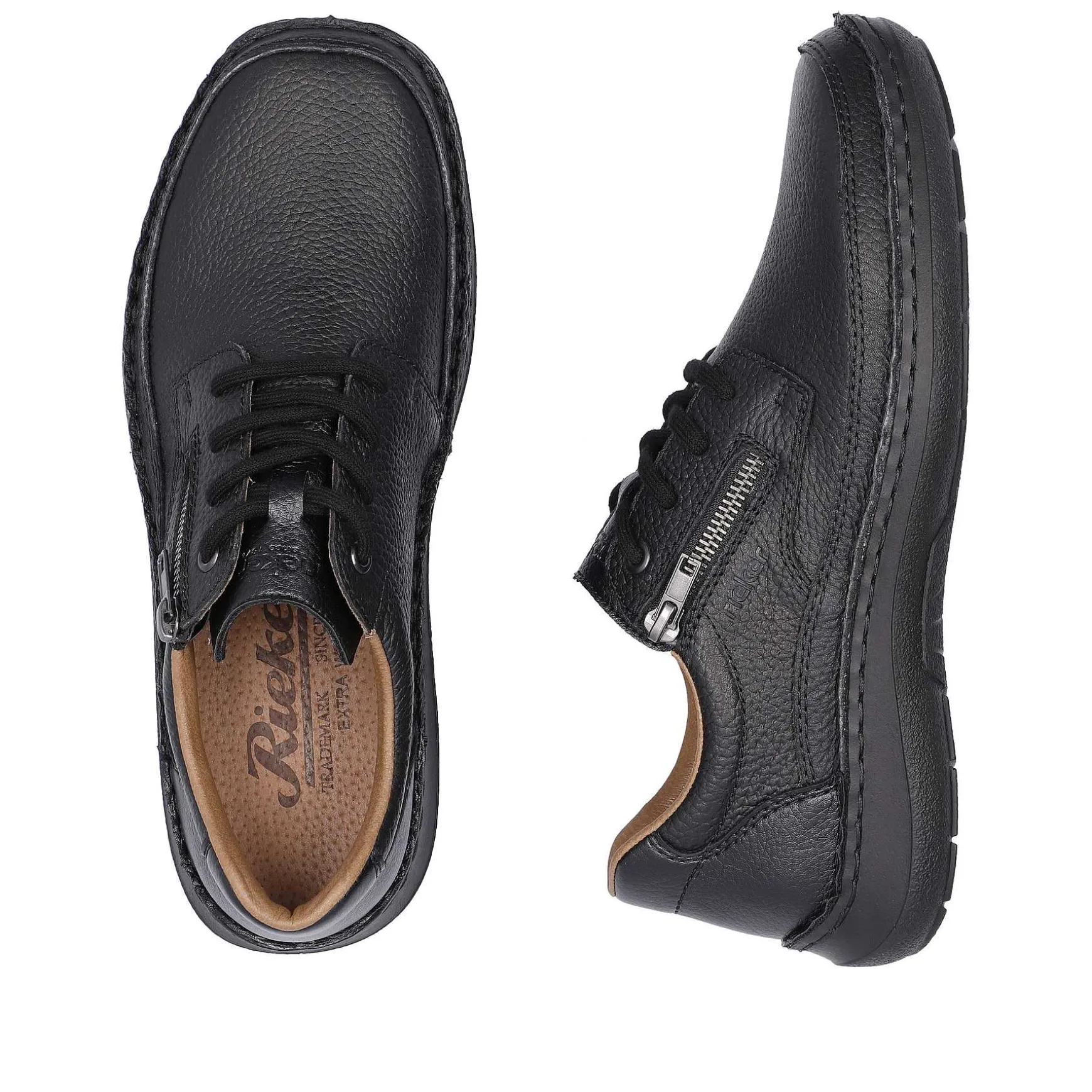 Rieker Men'S Lace-Up Shoes Night Black