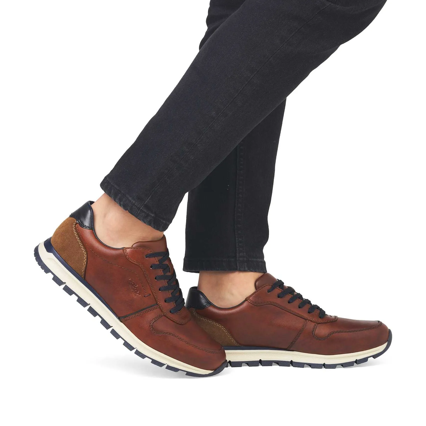 Rieker Men'S Low Sneaker Coffee Brown