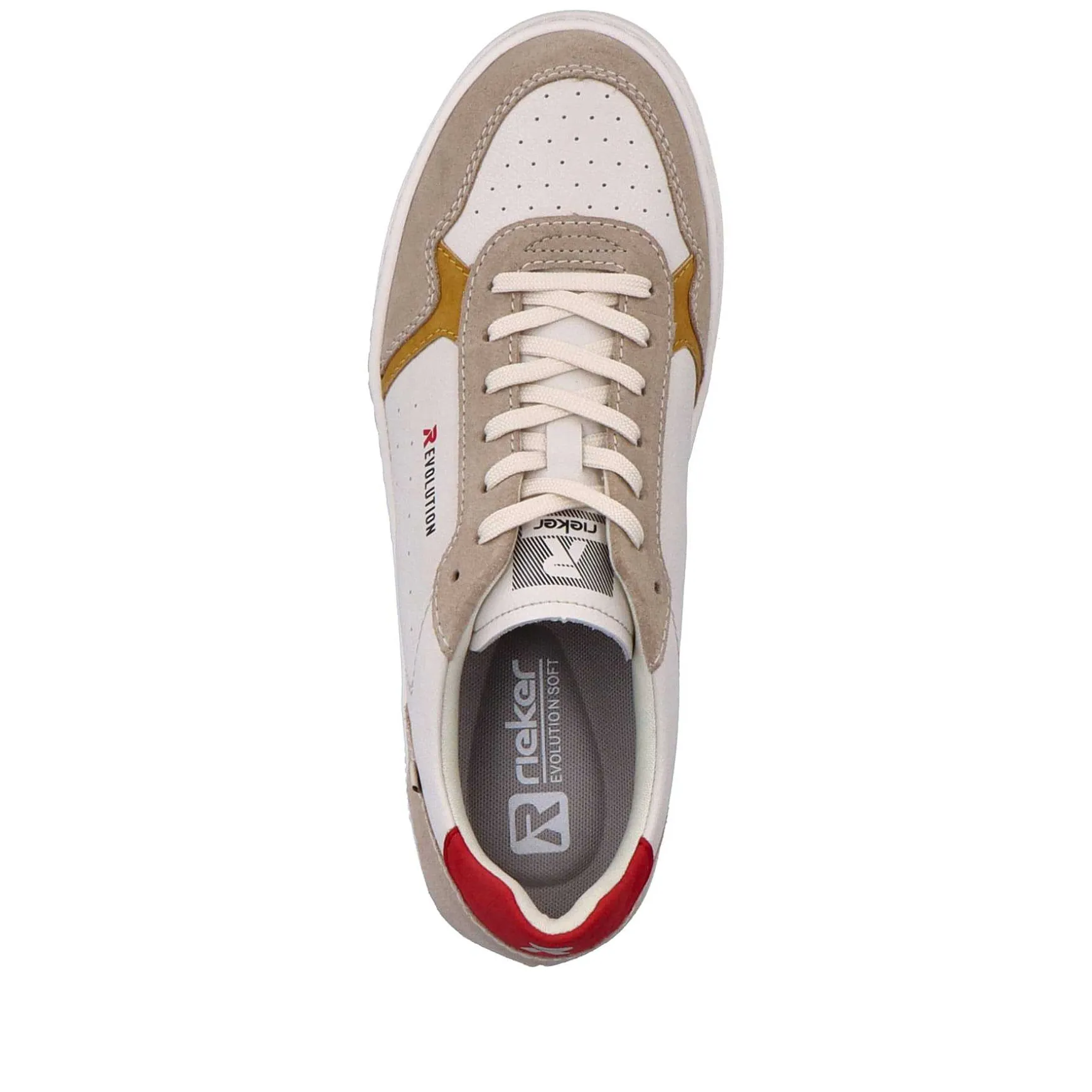 Rieker Men'S Low Sneaker Vanilla-White Clay-Beige