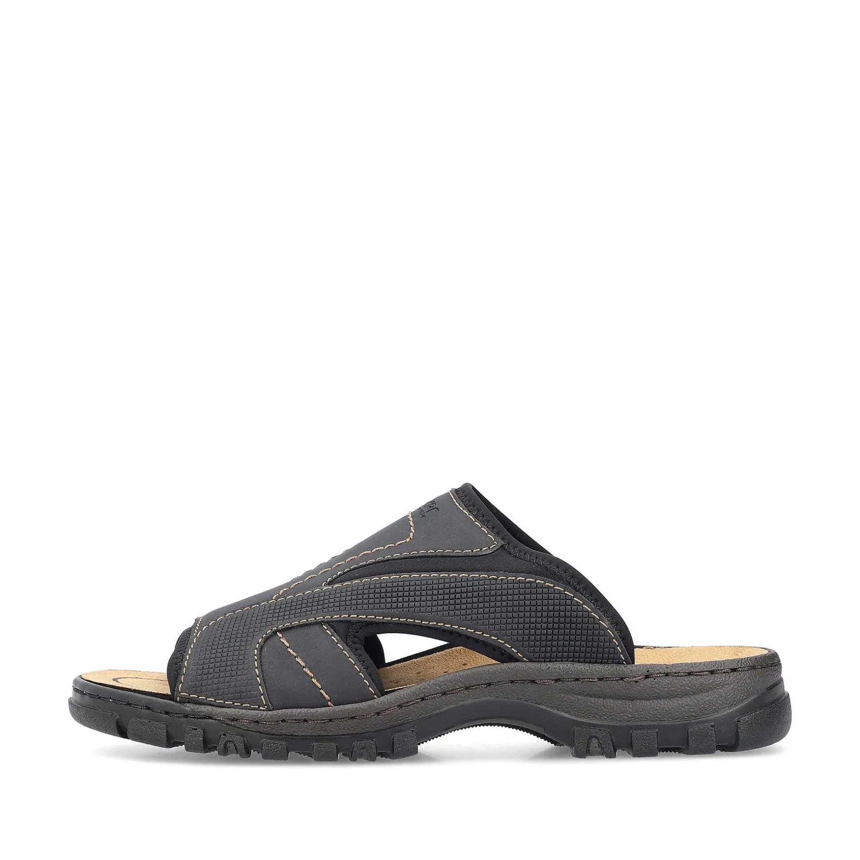 Rieker Men'S Mules Black Gray