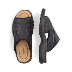 Rieker Men'S Mules Black Gray