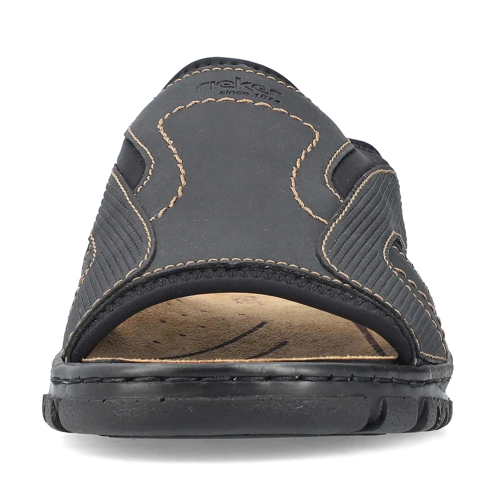 Rieker Men'S Mules Black Gray