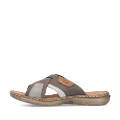 Rieker Men'S Mules Brown Gray