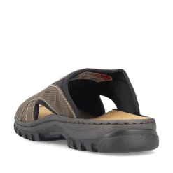 Rieker Men'S Mules Brown Gray
