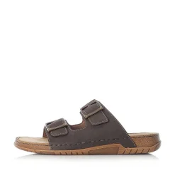 Rieker Men'S Mules Brown Gray
