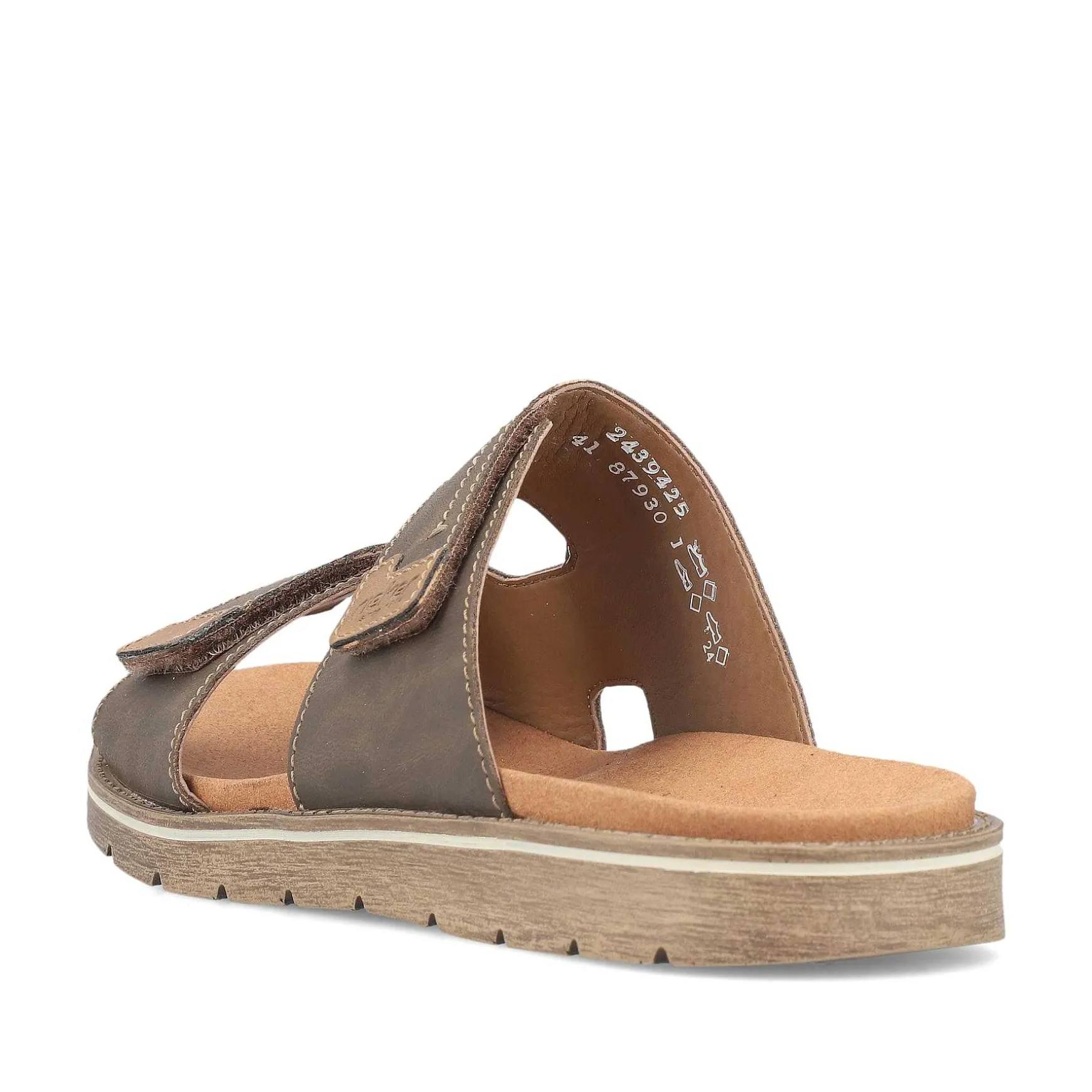 Rieker Men'S Mules Brown Gray