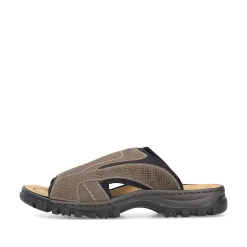 Rieker Men'S Mules Brown Gray