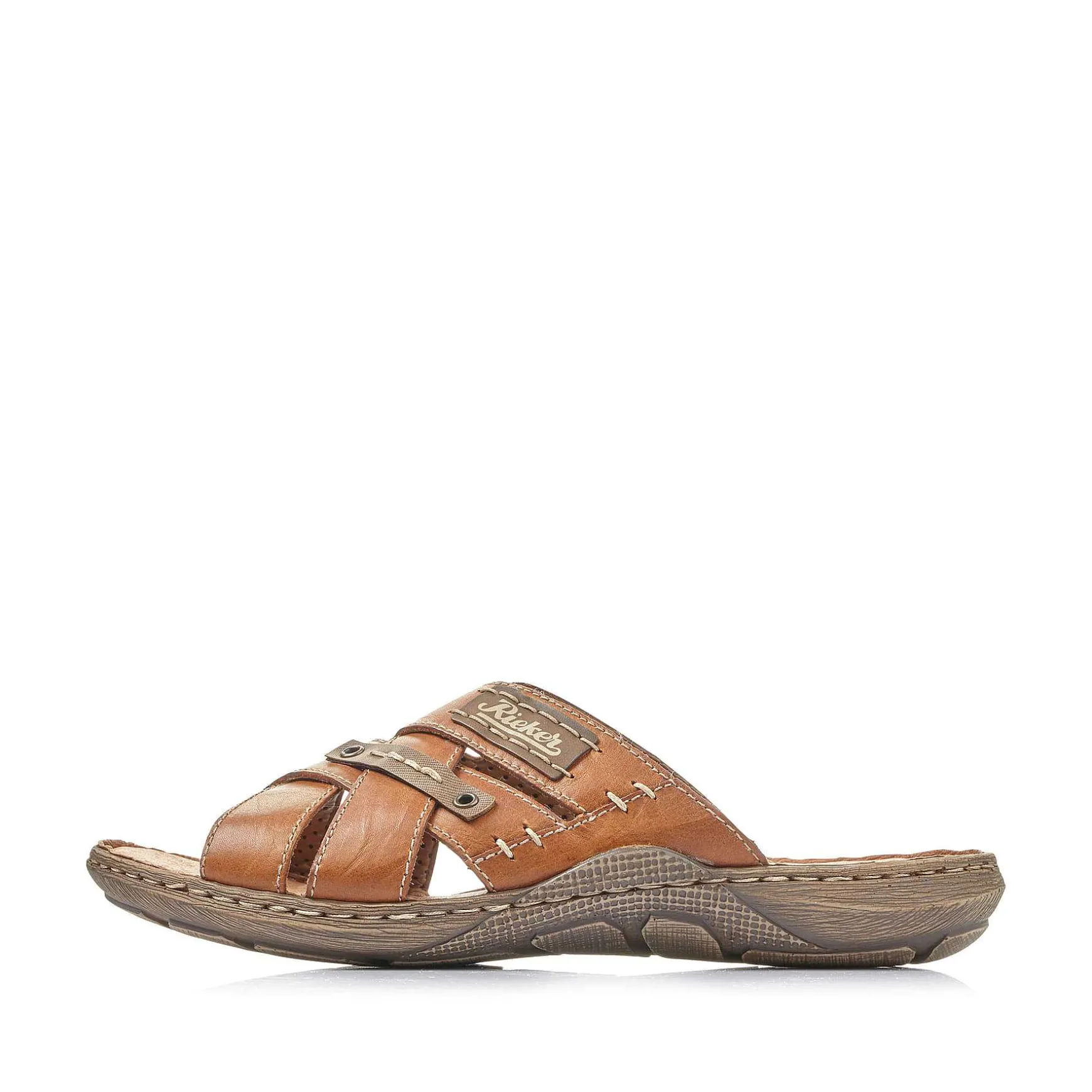 Rieker Men'S Mules Caramel Brown