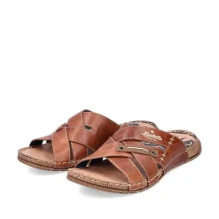 Rieker Men'S Mules Chestnut Brown