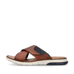 Rieker Men'S Mules Chestnut Brown