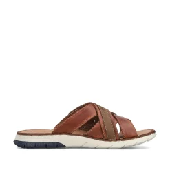 Rieker Men'S Mules Chestnut Brown