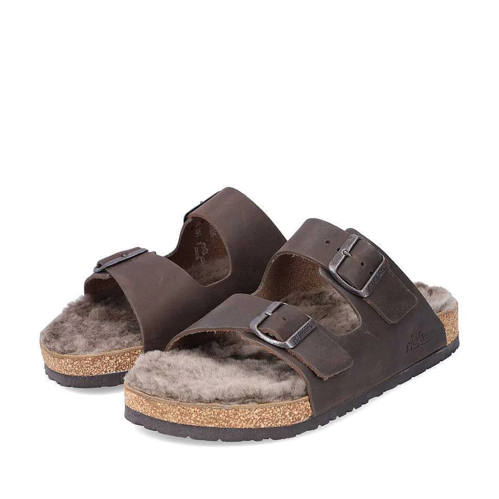 Rieker Men'S Mules Chestnut Brown