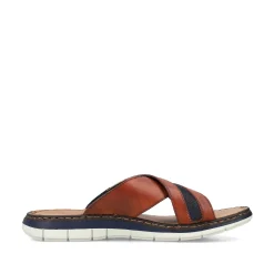 Rieker Men'S Mules Chestnut Brown