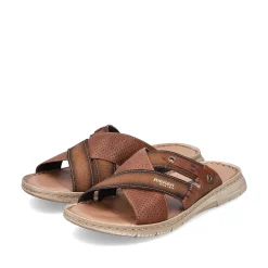 Rieker Men'S Mules Chestnut Brown
