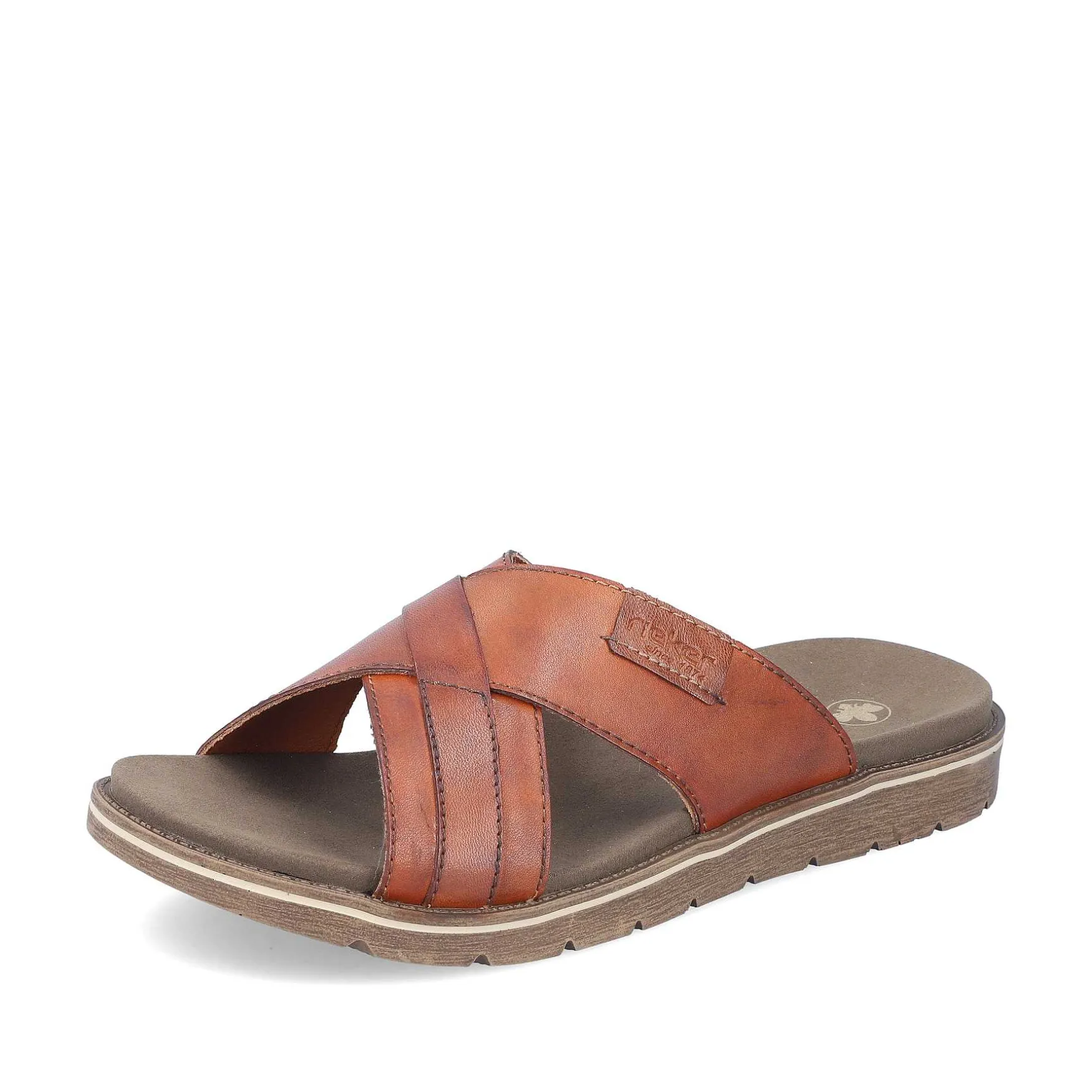 Rieker Men'S Mules Chestnut Brown
