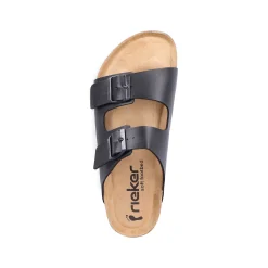 Rieker Men'S Mules Glossy Black