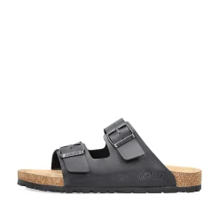 Rieker Men'S Mules Glossy Black