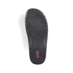 Rieker Men'S Mules Glossy Black