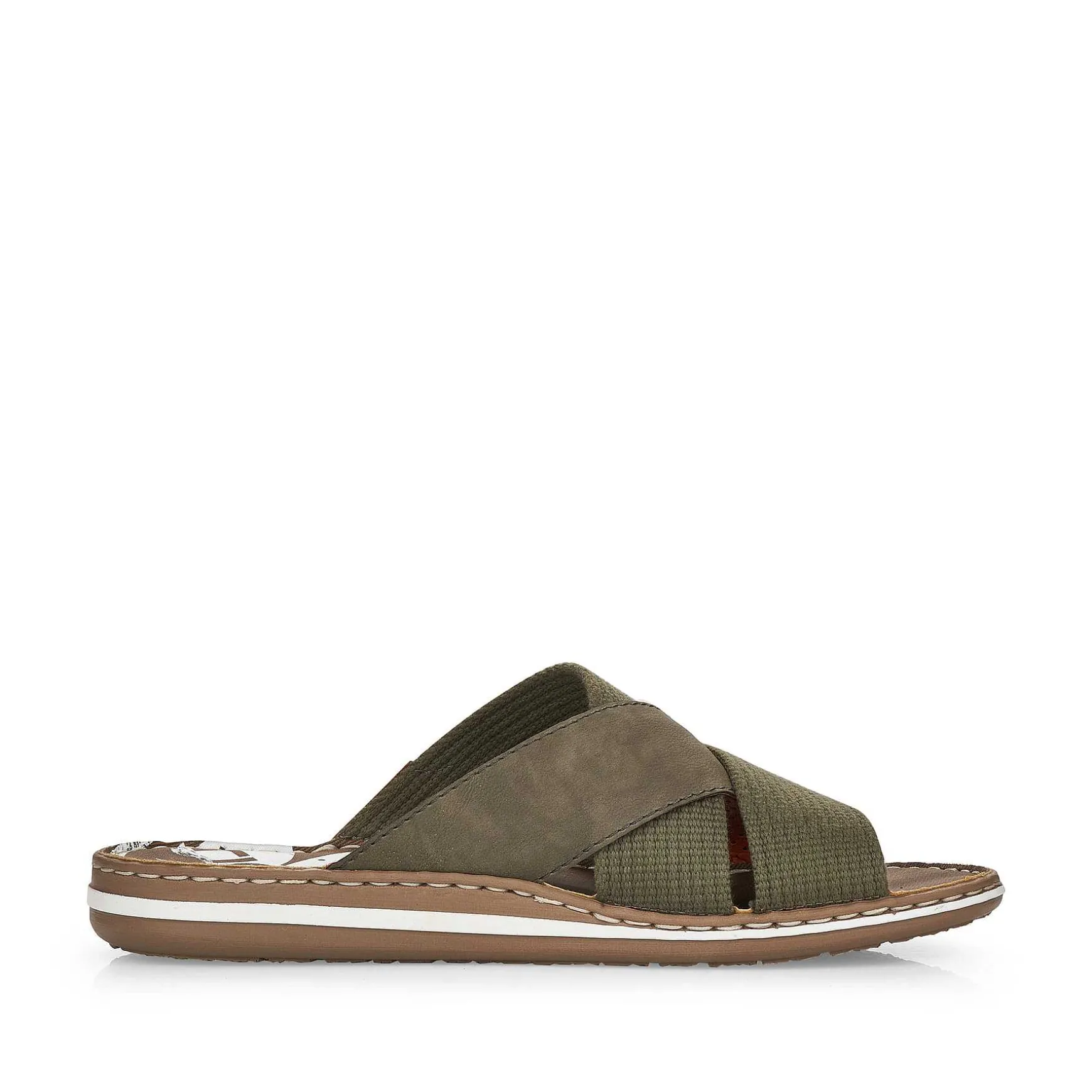 Rieker Men'S Mules Olive Green