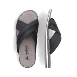 Rieker Men'S Mules Steel Black