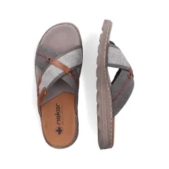 Rieker Men'S Mules Stone Gray