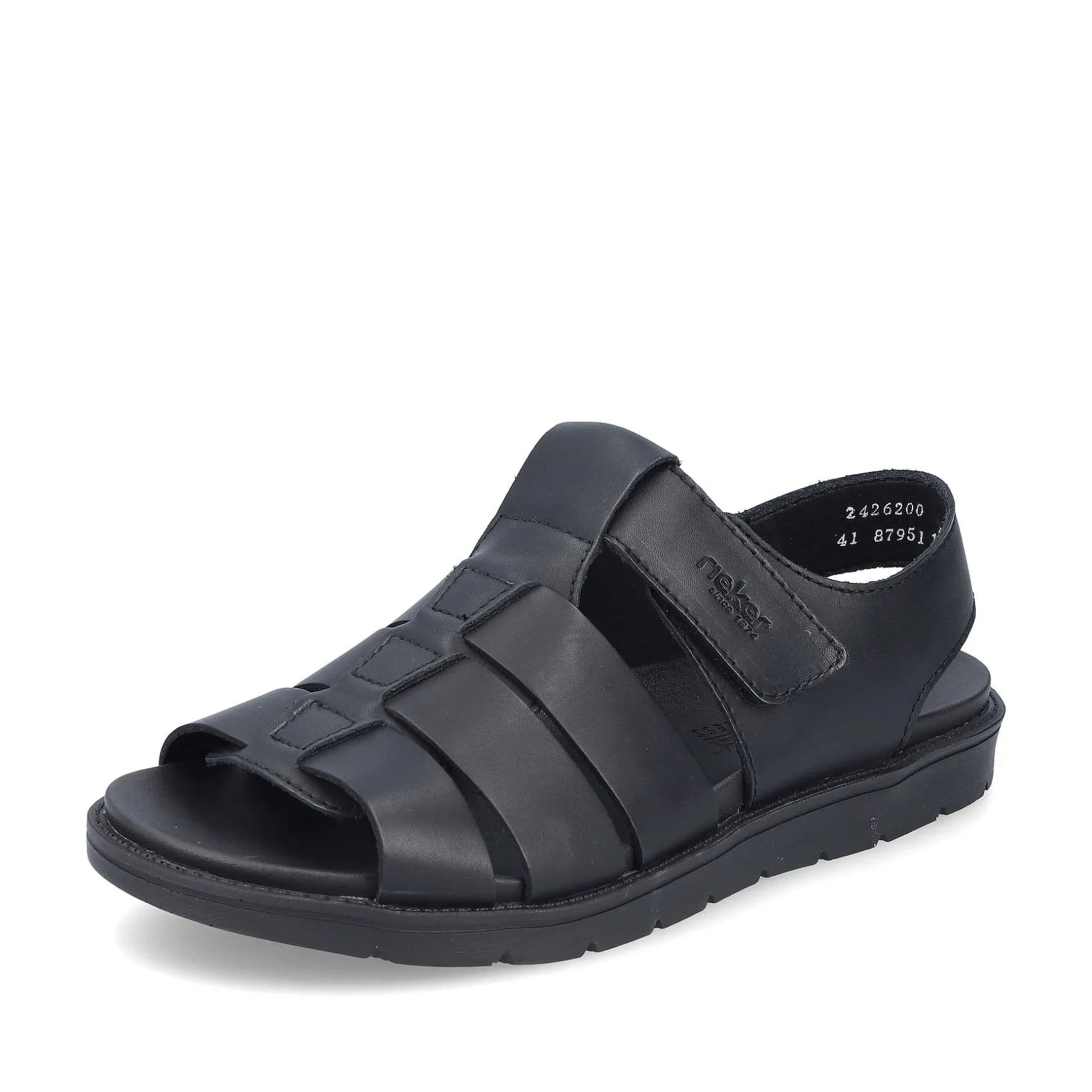 Rieker Men'S Sandals Midnight Black