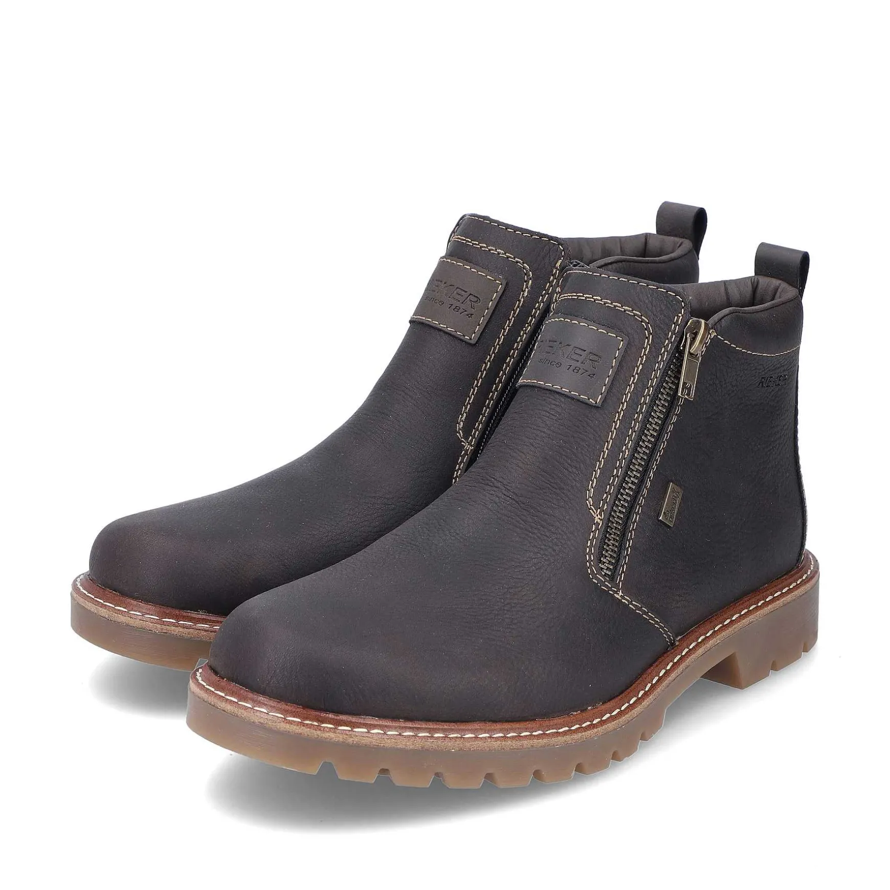 Rieker Men'S Short Boots Black Brown