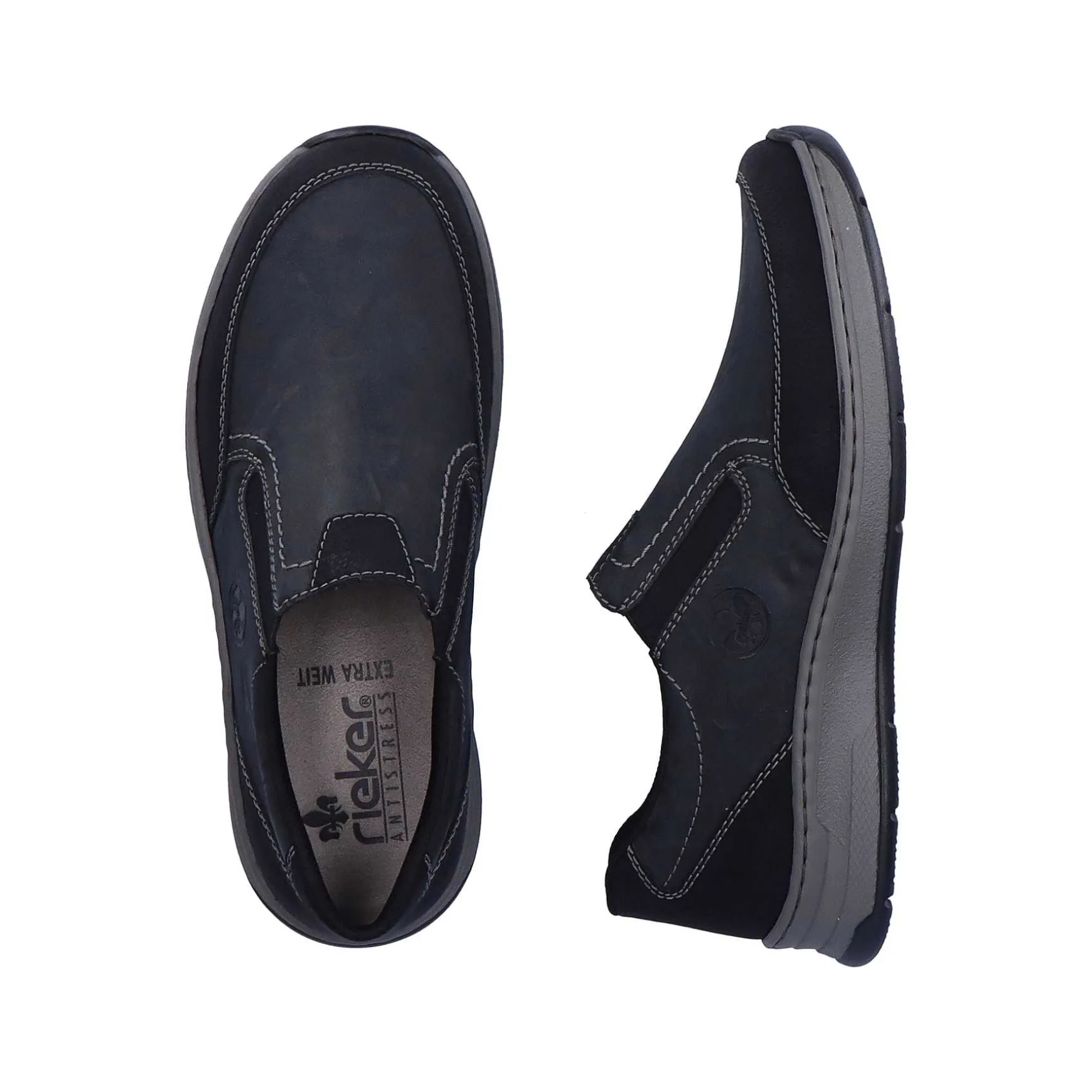 Rieker Men'S Slippers Asphalt Black