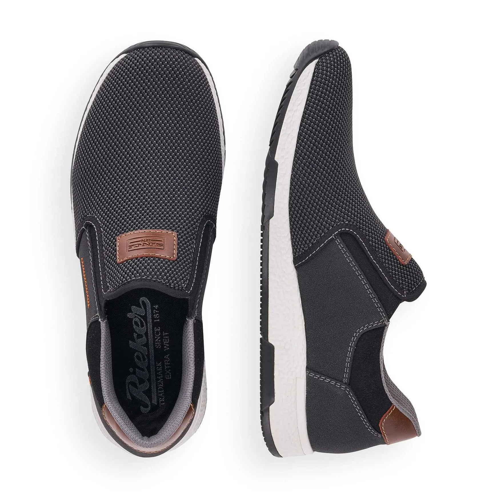 Rieker Men'S Slippers Asphalt Black